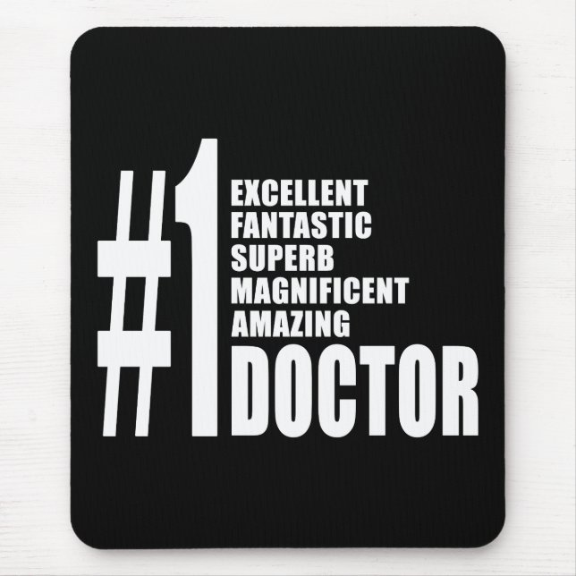 Mousepad Doutores Aniversários Presentes: Médico Número Um (Frente)