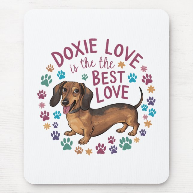 Mousepad Doxie Love É O Melhor Amor (Frente)