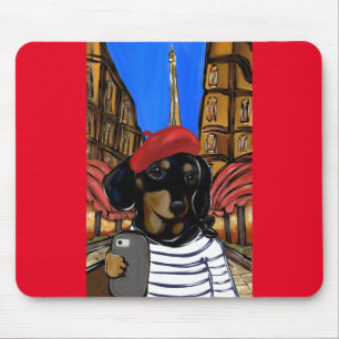 Mousepad Doxie Selfie