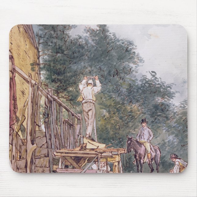 Mousepad Dr. Monro que inspeciona seus estábulos (Frente)