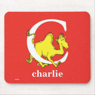 Mousepad Dr. Seuss ABC: Letra C - Branco   Adicione seu nom