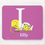 Mousepad Dr. Seuss ABC: Letra L - Branco | Adicione seu nom<br><div class="desc">Este Dr. Seuss ABC: A letra L design é o presente perfeito para um chá de fraldas ou para o primeiro ou segundo aniversário do seu filho.  Personalize este design adicionando o nome do seu filho ou alterando a cor de fundo do produto.</div>