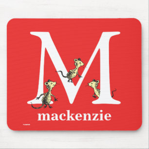 Mousepad Dr. Seuss ABC: Letra M - Branco   Adicione seu nom