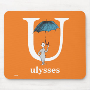 Mousepad Dr. Seuss ABC: Letra U - Branco   Adicione seu nom