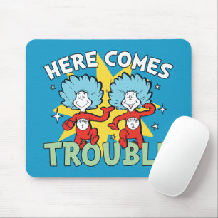 Mousepad Dr. Seuss Coisa Um Coisa Dois Aqui Vem o Problem