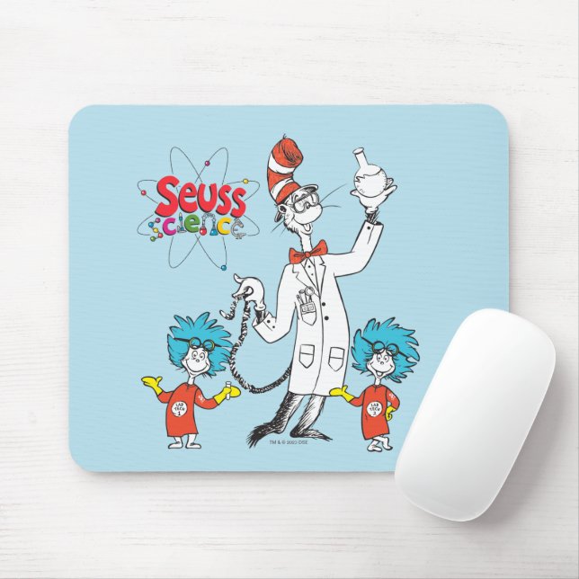 Mousepad Dr. Seuss | Gato na Ciência do Hat Seuss (Com mouse)