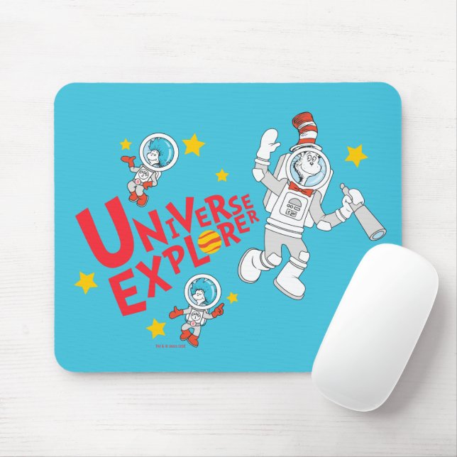 Mousepad Dr. Seuss | Gato no Explorador do Universo do Chap (Com mouse)