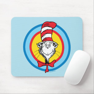Mousepad Dr. Seuss Gato no Gráfico da Cabeça de Chapéu