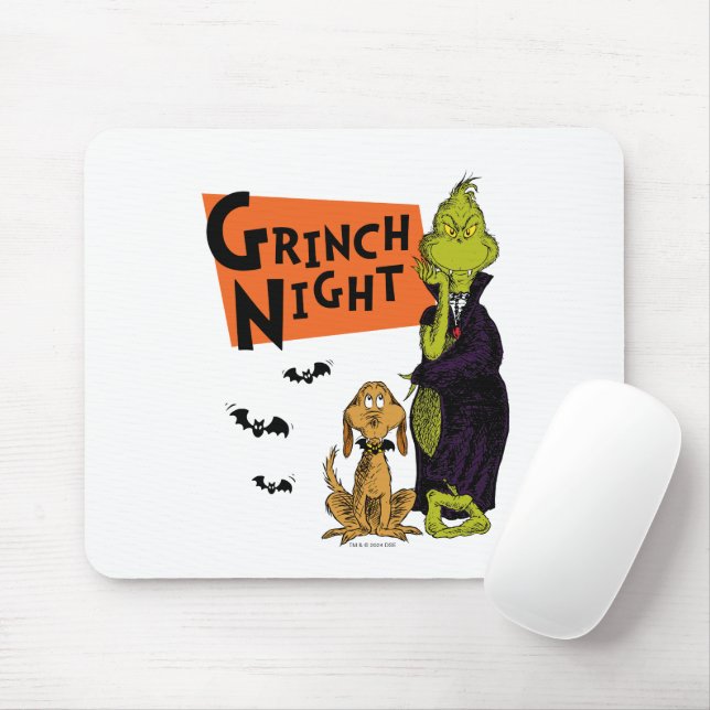 Mousepad Dr. Seuss | Gráfico noturno Hallowen Grpolegadas (Com mouse)