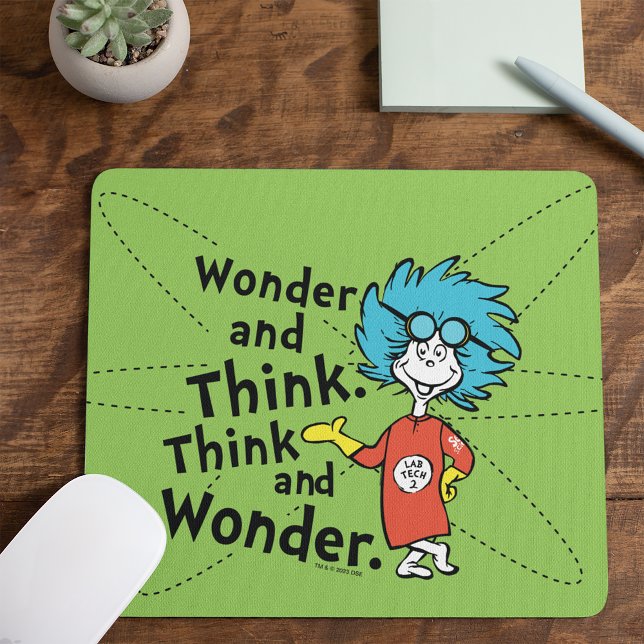 Mousepad Dr. Seuss | Pensar e pensar. Pense e Maravilha. (Criador carregado)