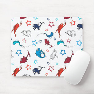 Mousepad Dr. Seuss Um Peixe Dois Peixes Padrão de Estrela