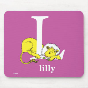 Mousepad Dr. Seuss's ABC: Letter L - White Add Your Name
