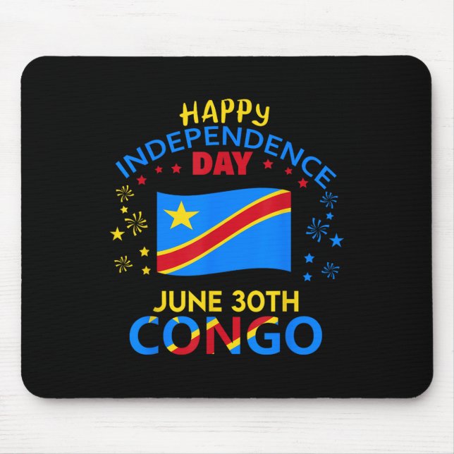 Mousepad Dra. Congo 65º Dia da Independência Orgulho Congol (Frente)