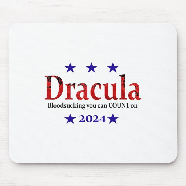 Mousepad Drácula 2024 - Sinal Eleitoral - Dia de as Bruxas  (Frente)
