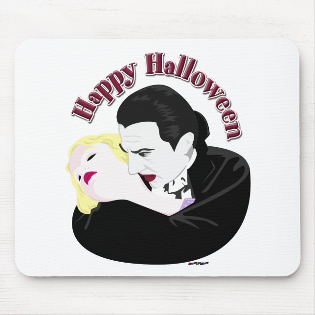 Mousepad Drácula, Feliz Halloween (Frente)