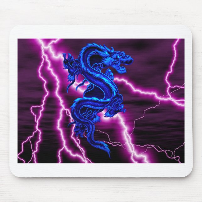 Mousepad dragão azul/roxo (Frente)