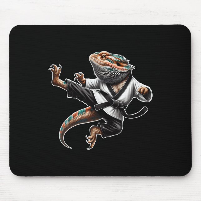 Mousepad Dragão-Boca-Boca-Boca-Boca-Pose Karate Samurai Nin (Frente)