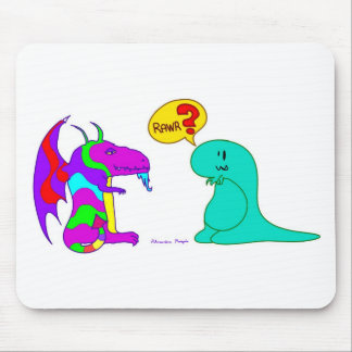 Mousepad Dragão bonito Rawr do dinossauro de Dinos dos