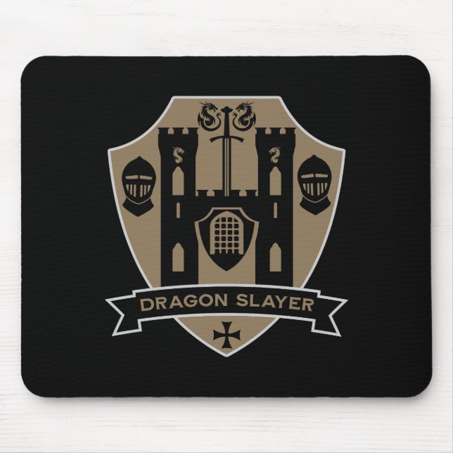 Mousepad Dragão Cavaleiro Medieval (Frente)