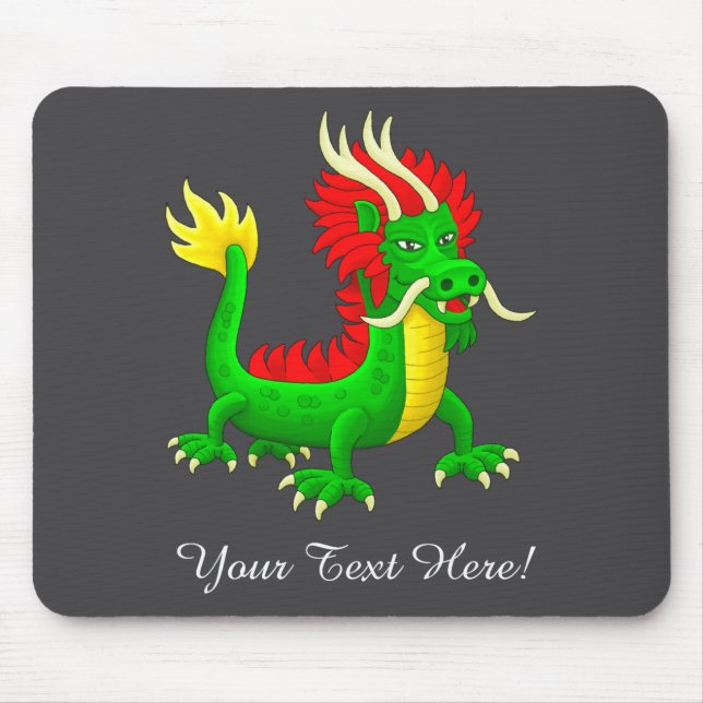Mousepad Dragão Chinês Colorido (Frente)