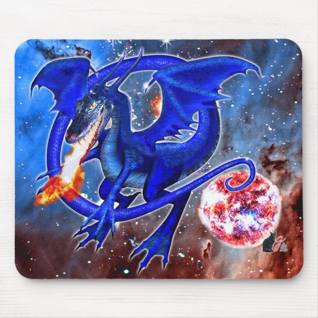 Mousepad Dragão Cósmico Azurite (Frente)