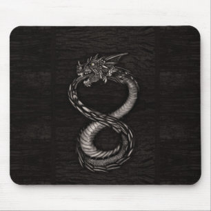 Mousepad Dragão da infinidade de Ouroboros na textura do