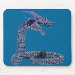 Mousepad Dragão de Fantasia Azul