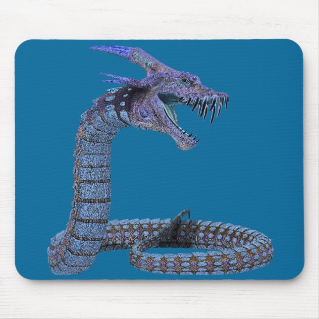 Mousepad Dragão de Fantasia Azul (Frente)