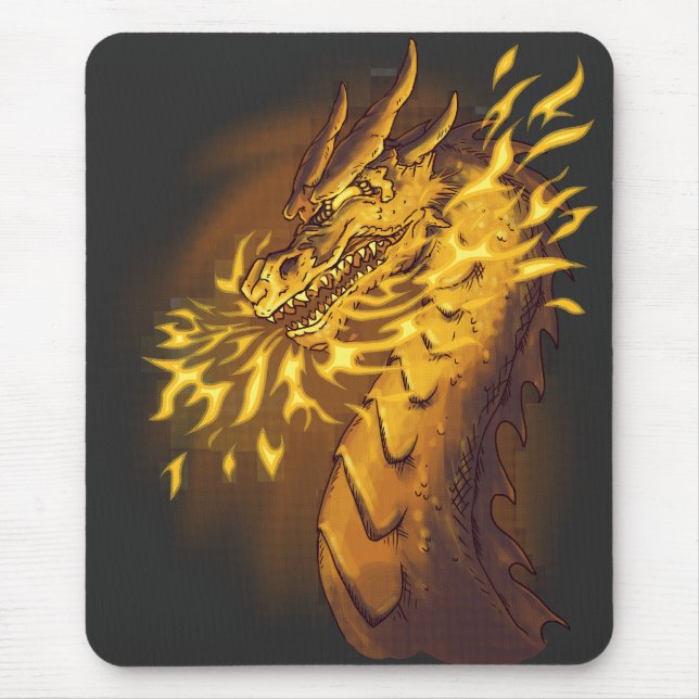 Mousepad Dragão de ouro (Frente)
