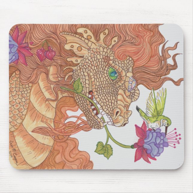 Mousepad Dragão do tesouro da natureza (Frente)