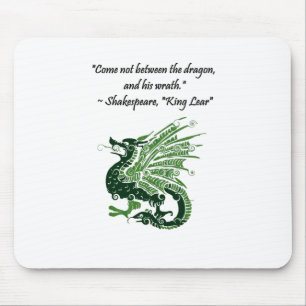 Mousepad Dragão e Sua Fúria Shakespeare King Lear Cartoon