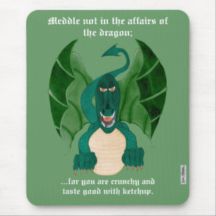 Mousepad Dragão engraçado Mousemat