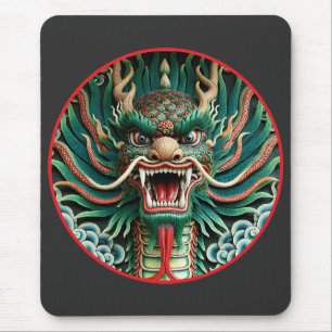 Mousepad Dragão Japonês e tradições Shinto-Budistas