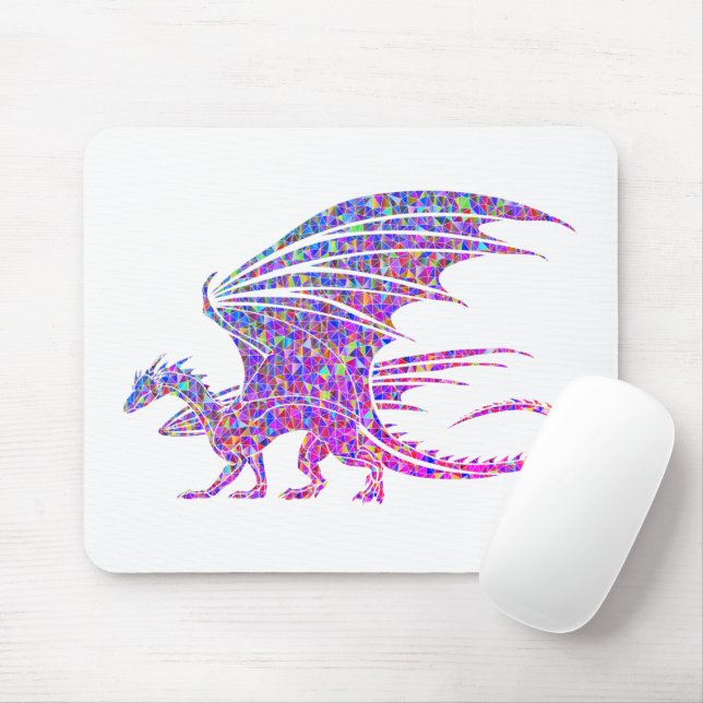 Mousepad Dragão Mosaico Incrível (Com mouse)