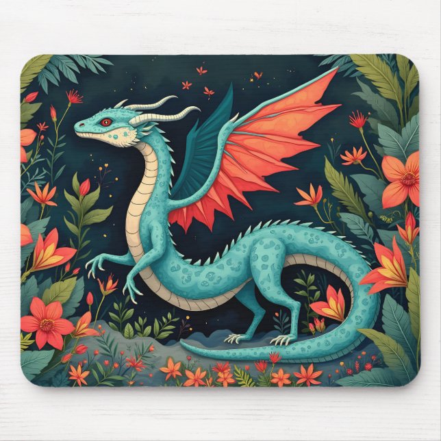 Mousepad Dragão na Selva (Frente)
