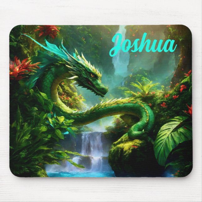 Mousepad Dragão na Selva (Frente)