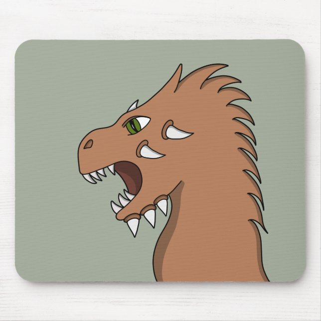 Mousepad Dragão se preparando para respirar fogo (Frente)