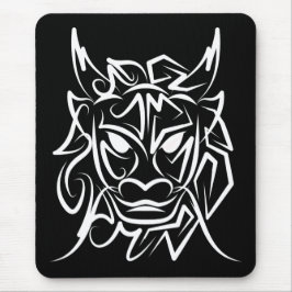 Mousepad Dragão Tribal Negro e Branco