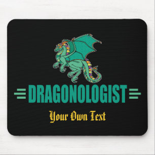 Mousepad Dragão verde engraçado Dragonologist