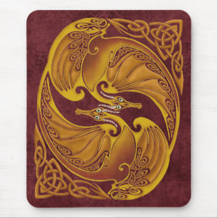 Mousepad Dragões celtas decorativos