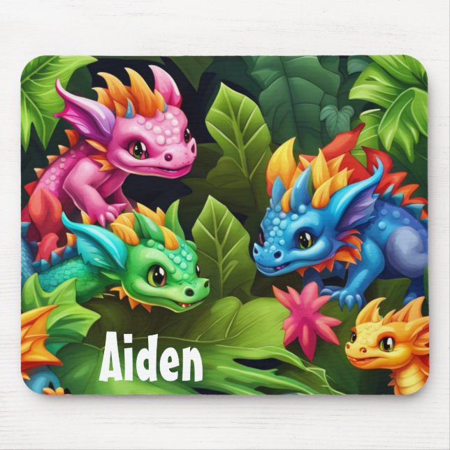 Mousepad Dragões de Bebê Fofos (Frente)