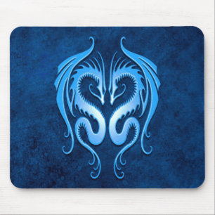 Mousepad Dragões tribais, azuis