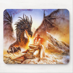 Mousepad Dragon Princess Fantasy Art