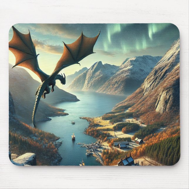 Mousepad Dragon’s Journey – Epic Fantasy Landscape (Frente)