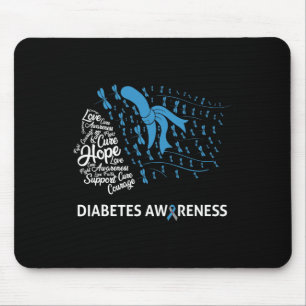 Mousepad Dragonfly Azul Tipo 1 Dia de Sensibilização para a