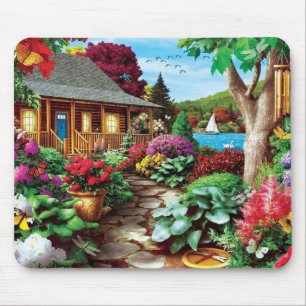 Mousepad Dragonfly Garden Fine Art