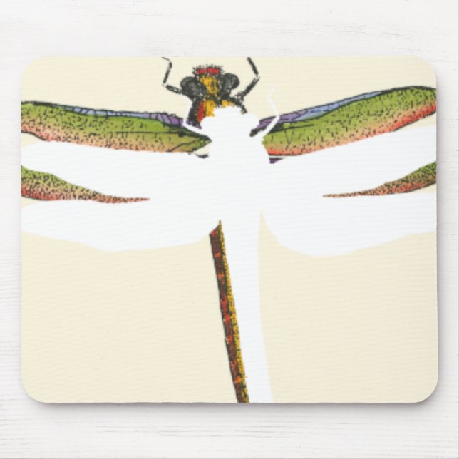 Mousepad Dragonfly Miniatura em Fundo Branco (Frente)