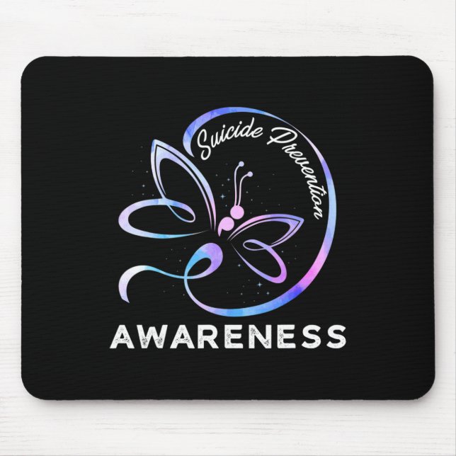 Mousepad Dragonfly Suicida Prevention Sensibilização Rosa E (Frente)