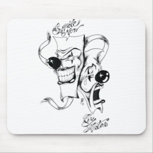 Mousepad Drama Máscara Sorria Agora Chore Mais Tarde