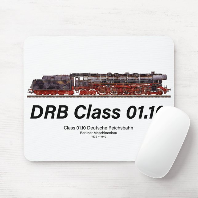 Mousepad DRB Class 01.10 Deutsche Reichsbahn Steam Train (Com mouse)